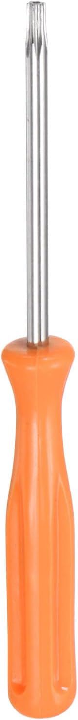 QUARKZMAN Torx-Schraubendreher T10H 4" Länge aus Kohlenstoffstahl Nicht-magnetischer Sicherheitsstern 6-Punkt-Kopf Präzisions-Schraubendreher mit rutschfestem Griff, Gelb
