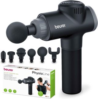 Beurer MG 180 Massage Gun, Massagepistole mit 6 Aufsätzen, 4 Intensitätsstufen zur gezielten Muskelmassage, anwendbar für alle Muskelpartien zur Aktivierung und Regeneration , (1er Pack)