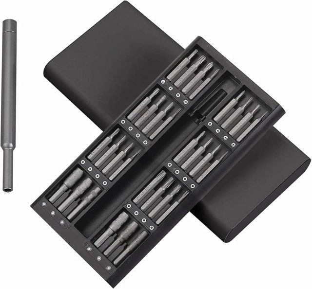 Kleines Schraubendreher-Set, 63 in 1 Präzisions-Schraubendreher-Set, iPhone-Reparatur-Set mit Schraubendreher für Elektronik, Spielekonsole, Uhr, Tablet, PC schwarz