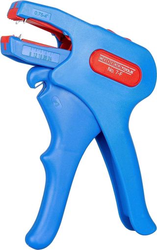WEICON TOOLS 51001007 Abisolierzange No. 7-F für 0,75-4,00mm² Flachkabel mit Seitenschneider, blau/rot