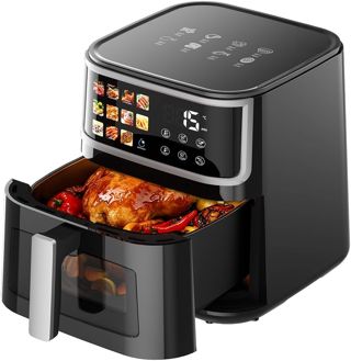 8L Heißluftfritteuse 1700W, 11-in-1 Korbfritteuse mit Sichtfenster