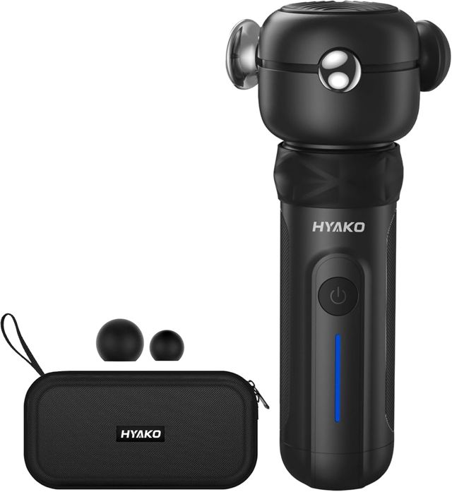 HYAKO SE Tiefengewebe-Massagepistole, 6.500 U/min, 5 Köpfe, 5 Stufen Leise