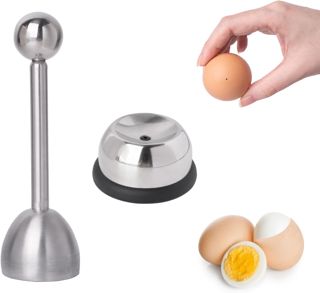 CIMOYBAI Eieröffner Mit Eierstecher, 2 Stück Edelstahl Eier Cutter, Eierpiekser, Eierköpfer, Eiersollbruchstellenverursacher, Eieröffner Werkzeug Für Küche, Esszimmer, Bar