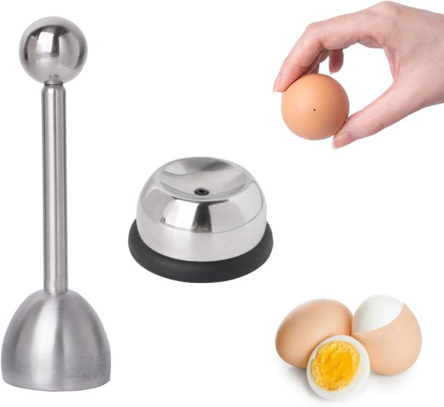 CIMOYBAI Eieröffner Mit Eierstecher, 2 Stück Edelstahl Eier Cutter, Eierpiekser, Eierköpfer, Eiersollbruchstellenverursacher, Eieröffner Werkzeug Für Küche, Esszimmer, Bar