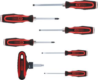 KS Tools 151.1100 ERGOTORQUEmax Schlagkappen-Schraubendreher-Satz, 7-tlg.