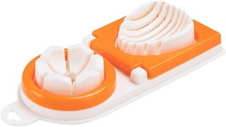 SHINEOFI Multifunktionaler Eierschneider für Einfache Zubereitung aus Edelstahl und Pp mit Obst und Gemüseschneidefunktion Robuster Küchenhelfer beim Kochen Zuhause
