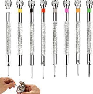 Romon Uhrmacherwerkzeug Feinmechaniker Werkzeug Set, 0.6mm-2.0mm Kleine Schraubenzieher mit 8 Größen, Präzisionsschraubendreher für Uhr, Handy, Brillen und Elektronik Reparatur Reparatur