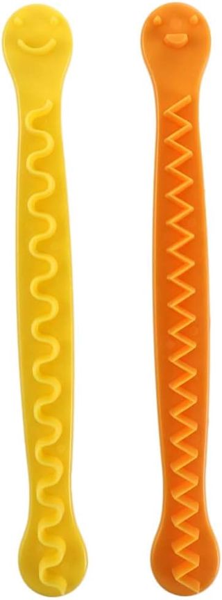 Fancy Cut Eierkocher Eierschneider Schnitzdraht Werkzeug für gekochte Eier mit Dreiecks- und Halbkreisdesign, 2-teiliges Set, Orange / Gelb (2 Stück)