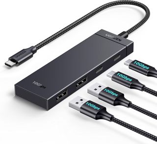 UGREEN USB C Hub 10 Gbps, Adapter mit 2 USB C  und 2 USB 3.2 Ports  (30cm)