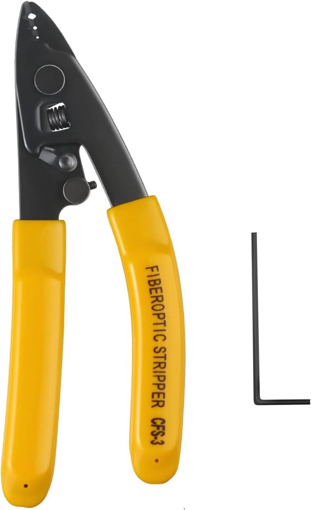 2 Stück CFS-3 Glasfaser-Abisolierzange mit 3 Anschlüssen, Glasfaser-Abisolierwerkzeug mit 15,2 cm Griff