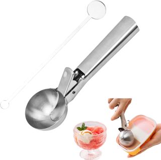 Eisportionierer Edelstahl 5 cm,Eiskugelportionierer,Gourmet Eisportionierer,Eislöffel Mit Auswerfer,Eislöffel Aus Edelstahl,Eisportionier Mit Auslöser,Für Eiskugeln,Fleischbällchen,Kartoffelpüree