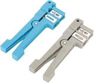 45-163 45-162 Glasfaser-Mantelabisolierer Koaxialkabel-Abisolierwerkzeug für Pufferbeschichtungsstreifen(Hell_Blau,Grau)