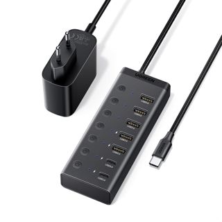 UGREEN 7-Port USB Hub, USB 3.0 Hub 5Gbps, USB Adapter mit 12V Netzteil