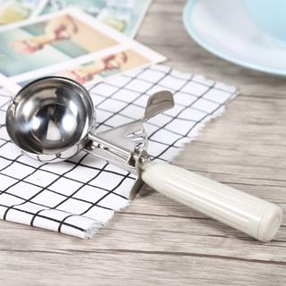 Edelstahl-Eisportionierer, Eisportionierer mit Kunststoffgriff, multifunktionales Küchenfrüchte-Werkzeug für Eis, Obst, Mashed Fleischbällchen, Kartoffeln und Muffins, Melone
