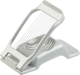 Rosenstein & Söhne Eierteiler: Vollmetall-Eierschneider mit 10 Edelstahl-Drähten, auch für Gemüse (Eierschneider Metall, Eierteiler Edelstahl, aus)