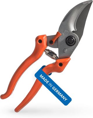 Original LÖWE 9 Bypass Gartenschere 9.104 mit stufenloser Griffweitenverstellung - scharfe Stahlklingen mit Antihaftbeschichtung ideal zum Schneiden von Pflanzen Rosen Schnittblumen