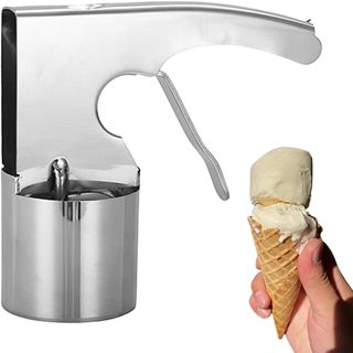 Glas Sandwich Scoop | Edelstahl Löffel für Eisball | Vintage graue altmodische Eimer mit Trigger | Haushaltsgeräte für die Herstellung von Bällen, Dessert, Partys