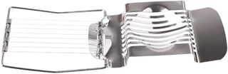 NUOBESTY Edelstahl Eierschneider mit Metallrahmen Sicherer Eierteiler für Gekochte Eier Schnelles Schneiden in Gleichmäßige Scheiben Multifunktional für Küche Spülmaschinenfest Langlebig