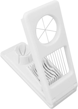 Jeanoko 2-in-1-Eierschneider aus Edelstahl, Praktisches Schneiden/Schneiden für die Küche, Sicher und Hygienisch, für Einfaches Kochen und Essen