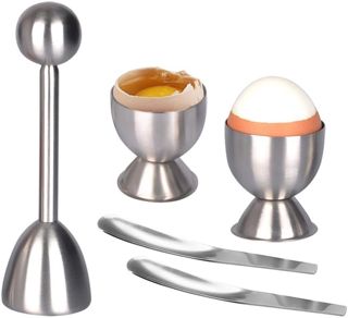 Edelstahl Eierköpfer 304 für Weiche & Harte Eier(white)