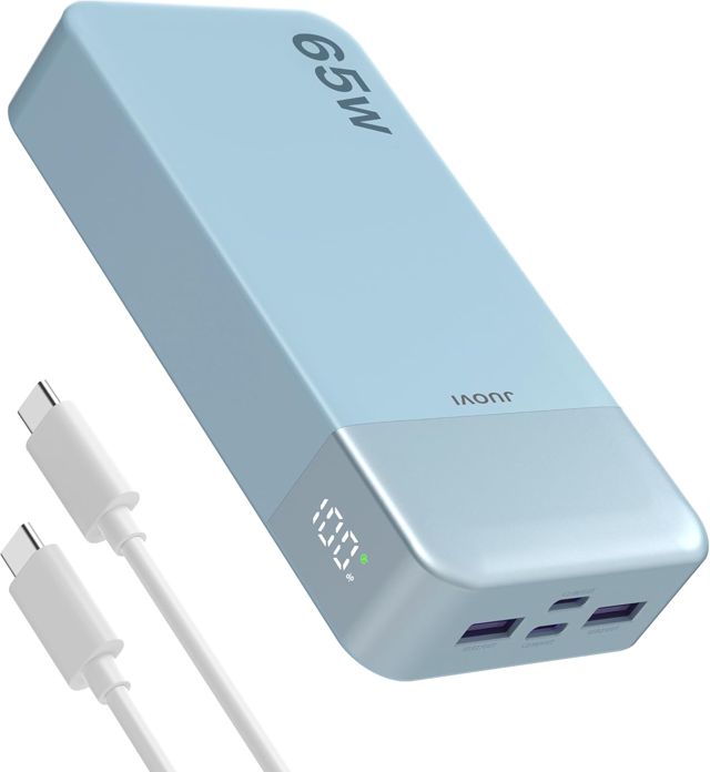 JUOVI Laptop Power Bank, 65W 20000mAh Powerbank Schnellladefunktion