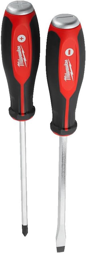 Milwaukee 4932471872 Schraubendreher-Set, magnetisch, 2 Stück, Black-red