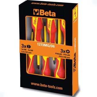 Beta 1273MQ/D6 - Schraubendrehersatz, 6 teilig (Art. 1274MQ, 1272MQ)