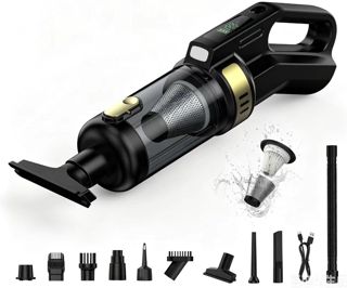 Handstaubsauger Akku, 4-in-1 Autostaubsauger Tragbarer Staubsauger Kabellos 22000Pa Auto Staubsauger Stark, Bürstenloser Motor, Mini Staubsauger für Tierhaare, Auto, Haushalt