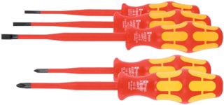 Wera Elektriker-Schraubendreher-Sortiment, vollisoliert, Schlitz und Phillips, 5-teilig