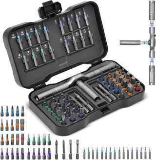 Ratschenschraubendreher Set Magnetisch, Multi Schraubendreher mit Bits im Griff, Precision Screwdriver Set fuer Fahrrad Werkzeugset, PC, Moebelschrauben und Motorrad Werkzeug Set Unterwegs