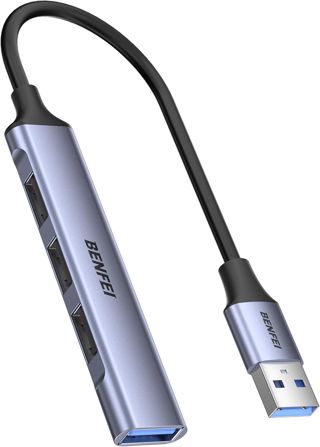 BENFEI 4-Port USB Hub: 1x 10Gbps USB 3.2 + 3X USB 2.0-Für Maus, Tastatur, Drucker – Kompatibel mit Laptop, PC, Xbox, PS5