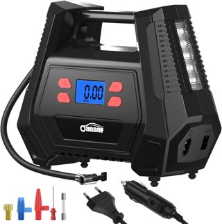 Oasser Luftkompressor Kompressor 12V 230V Kompressor für Autoreifen AC DC 2in1 Luftpumpe Auto Max. Luftdruck 150 PSI mit 22mm großer Zylinder Motor aus reinem Kupfer