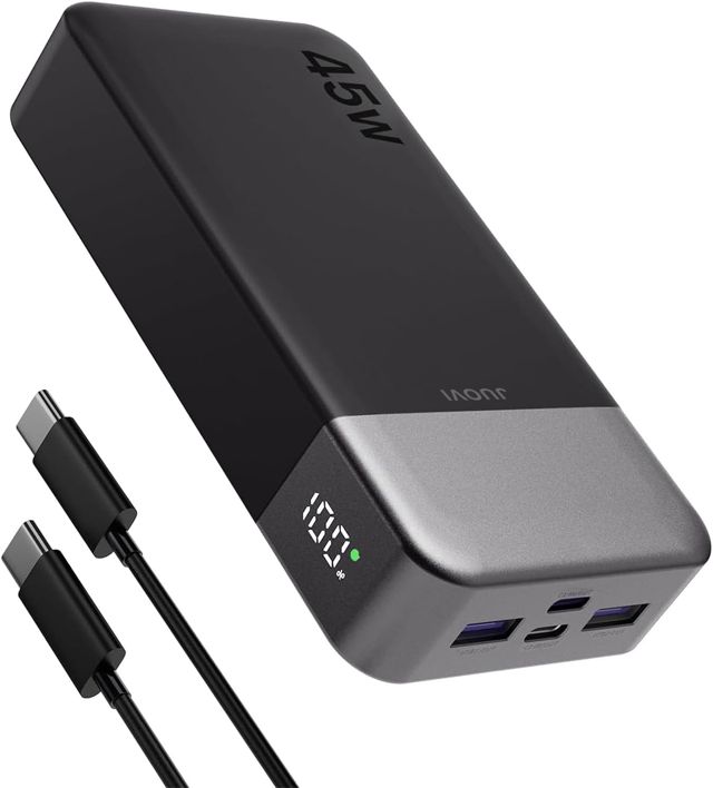 JUOVI Power Bank, Tragbare Powerbank 45W 20000mAh Schnellladefunktion