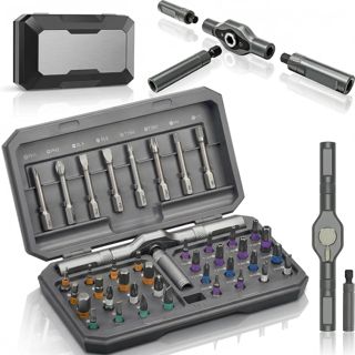 42 in 1 Magnetischer Schraubendreher, Schraubendreher Set, Multi Bit-Schraubendreher Set mit Aufbewahrungskoffer, Screwdriver Set für Computer, Brillen, Fahrräder, Uhren, Möbel und Heimwerkerarbeiten