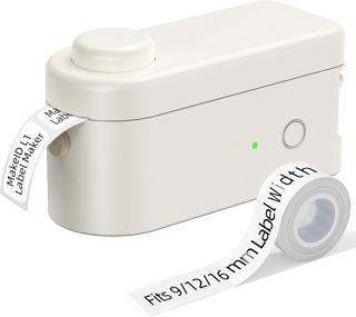 Makeid L1 Etikettendrucker, Etikettiergerät Selbstklebend Beschriftungsgerät Bluetooth Tragbarer Labeldrucker Mini Label Printer für Zuhause & Büro, Druckgröße 9-16 mm 31mm/s