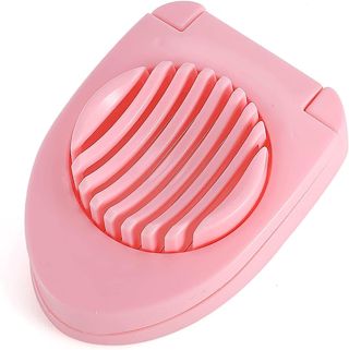 LIJX Küchenhelfer Eierschneider für hart gekochte Eier, Mehrzweck-Sicher, langlebiger Edelstahl-Drahtschneider, Eierschneider (Farbe: Rosa)