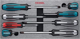 VESSEL Megadora Impacta Schraubendreher, 8-teiliges Set