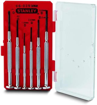 Stanley Uhrmacherset, Uhrmacherwerkzeugset, Uhrmacher Schraubendreher, 6-teilig, 1-66-039