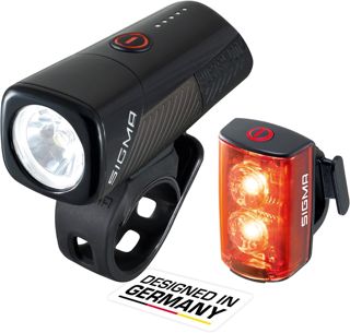 Sigma Buster 400 / RL 80 Set, LED-Lichter vorne und hinten, 400 Lumen und 80 Lumen, batteriebetriebene Fahrradlichter mit fünf Beleuchtungsmodi, Einheitsgröße