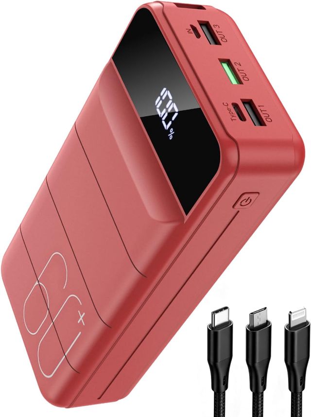 Power Bank 60000mAh, 22,5 W USB-C Schnellladung Große Power Bank