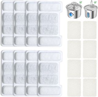 Zivacate 2,8L Katzenbrunnen, 3-Stufen-Filter, 3 Aktivkohle+3 Schwämme