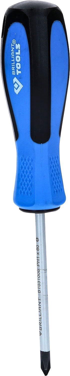 BRILLIANT TOOLS BT031006 Schraubendreher PH1x80mm [Powered by KS TOOLS]