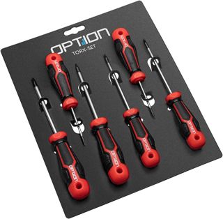 OPTION Torx Schraubendrehersatz 4 teilig - Größe T15 T20 T25 T30 - Torx Schraubendreher Set - KFZ Werkstatt Schraubendreher Schraubenzieher