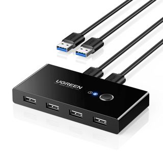 UGREEN USB Switch 2 PC 2 In 4 Out USB Umschalter 2 PC