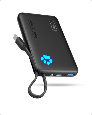 INIU 45W Power Bank, Ultra Klein 10000mAh mit Integriertem USB-C Kabel