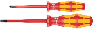 Wera 05006470001 165 iS PZ/S # 1 + 2, VDE-isolierter Schraubendrehersatz mit reduziertem Klingendurchmesser, PZ/S # 1 + 2