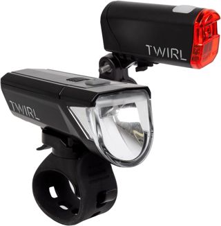 Fahrradlicht Set, mit Batterieanzeige, leicht, Fahrradlampe, Fahrradlicht, EOS 30 LED von Twirl, Schwarz
