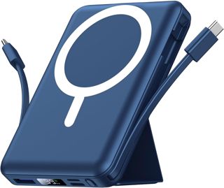 Azmuth Power Bank,für Magsafe Powerbank iPhone 10000mAh mit Ständer,Schwarz