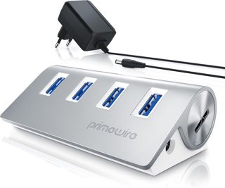 CSL - USB 3.0 Hub aktiv - 10 Gbps - 4-Port - USB Adapter, USB Verteiler, Kompatibel mit Desktop-PCs, Notebook, Netbook, Laptop, Ultrabooks, iMac, MacBook und mehr