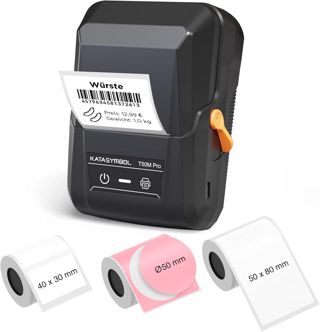 SUPVAN T50M Pro Etikettendrucker Bluetooth mit 1 Rolle breiten Etiketten